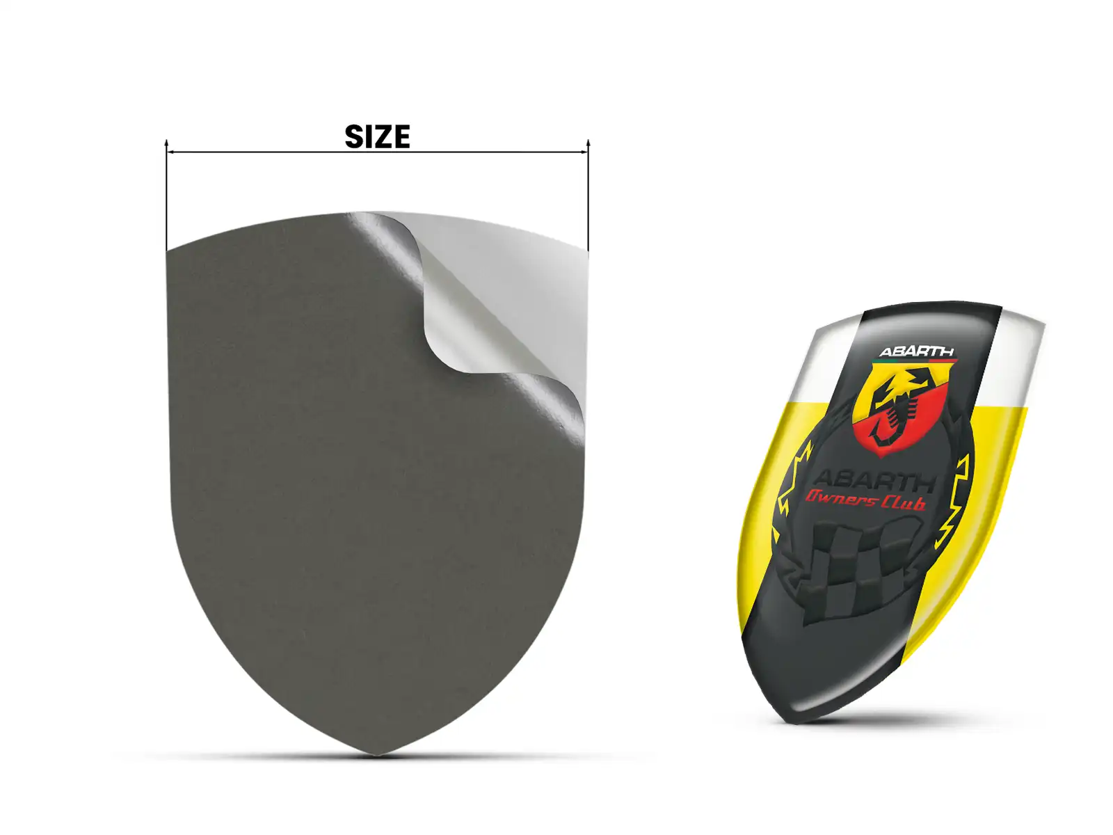Fiat Abarth Pegatinas Silicona Auto Profesional Diseño Personalizable